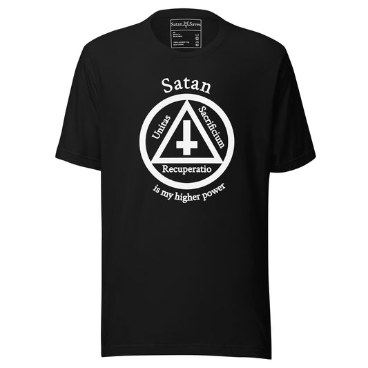 Satan is my higher power Unisex Satanic Goth t-shirt front