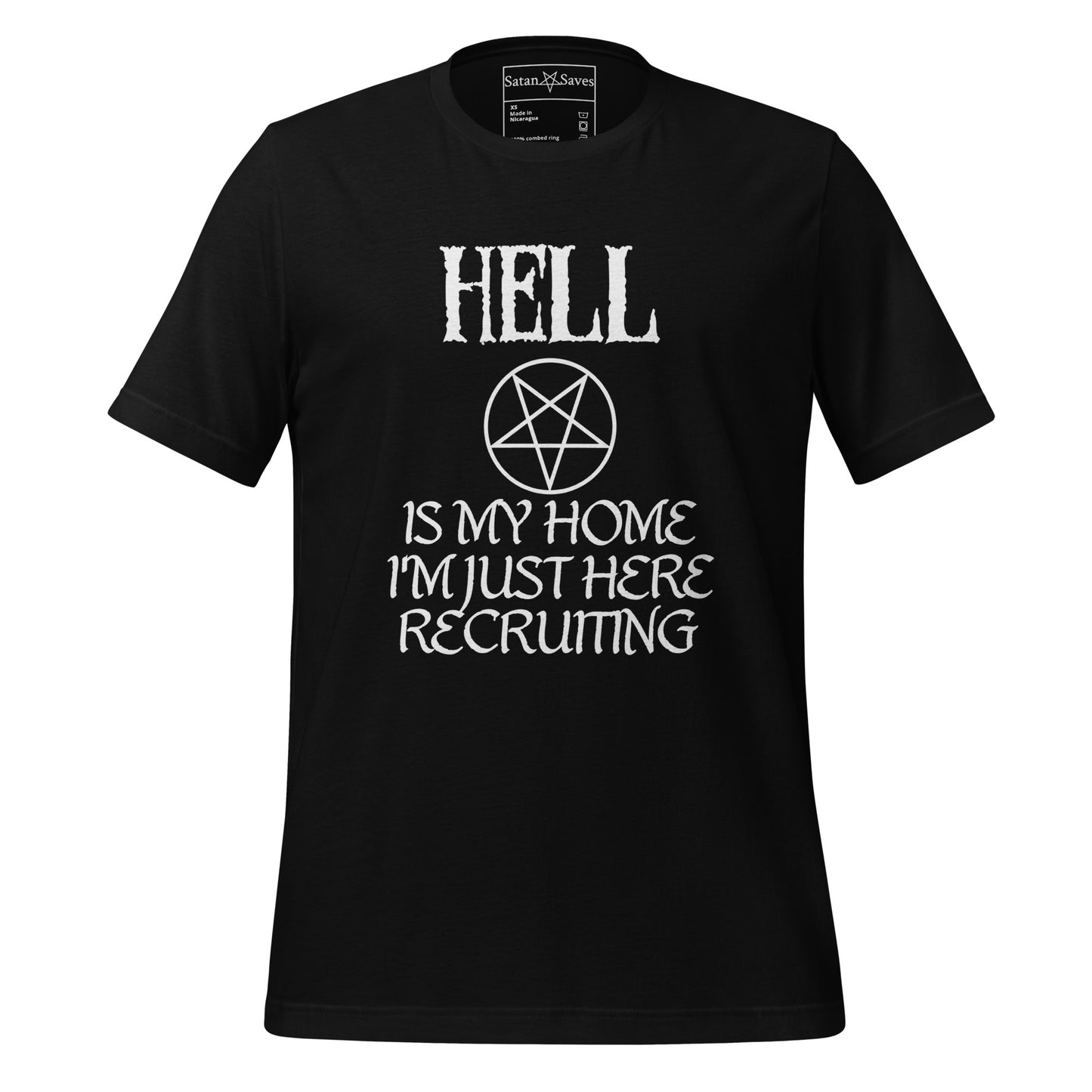 Hell is my home Unisex Satanic Goth t-shirt front