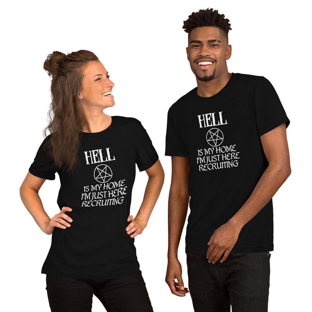 Hell is my home Unisex Satanic Goth t-shirt two models