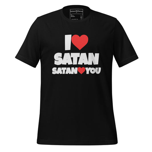 I love Satan - Unisex Satanic Goth t-shirt front