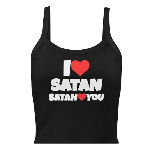 I love Satan - women Satanic Goth tank top front